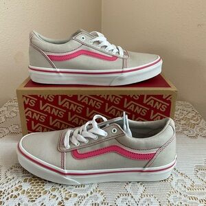 Vans Kids Sneakers - Cream and Pink